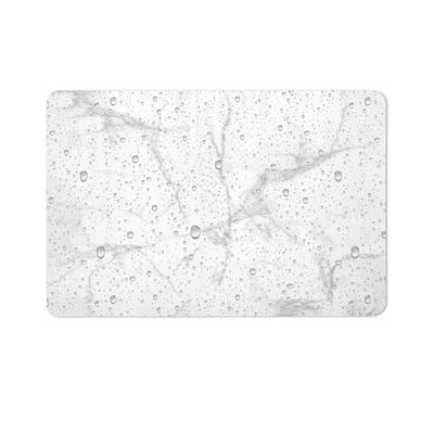 Douceur d'Intérieur, Tappetino da bagno 40 x 60 cm, Diatomite Stampata, Aqua