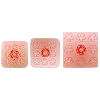 JEM 103FF050 Lot de 3 Emporte Pièces Pâquerettes/Fleurs, Plastique, Blanc, 17 x 2 x 6 cm 103FF050