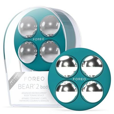 Foreo Bear 2 Body, Massaggiatore Corpo Modellante a Microcorrente, Massaggiatore Anticellulite e Linfodrenaggio, Rassoda e Definisce, Massaggio Corpo, Evergreen