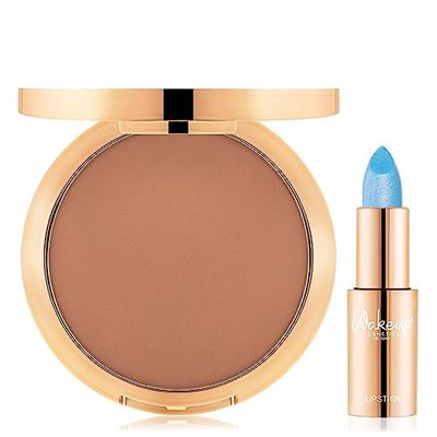 Wakeup Cosmetics zestaw Summer Dream - zawiera 1 wulkan, brązujący proszek do opalania z SPF 15 + 1 wysoki połysk błyszczyk, szminka w kolorze Sky High