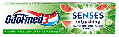 Odol-med3 SENSES refreshing watermeloen, komkommer & munt tandpasta, voor tandverzorging, 75 ml
