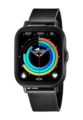 LOTUS Reloj Hombre 50046/1 Smartwatch Caja de Aleacion de Zinc Negro Correa de Acero Inoxidable 316l Negro