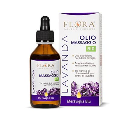 Flora Olio da Massaggio Blu Bio Cosmos - Lavanda - 100 ml