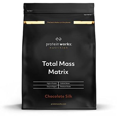 THE PROTEIN WORKS - Total Mass Matrix | Portion de 475 calories | Masse musculaire | Prise de poids | 16 Servings | Chocolat Onctueux | 2kg