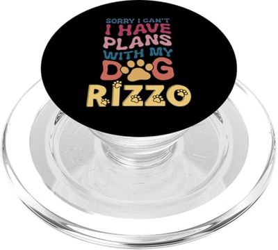 Nombre de perro Rizzo regalo personalizado Busy With My Dog Rizzo PopSockets PopGrip para MagSafe