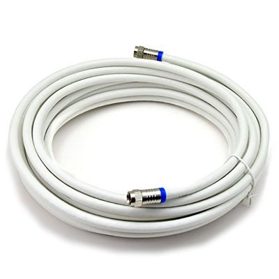 Satix Set cavi coassiali con 2 prese F di compressione schermato tripla 120 dB, 10 m