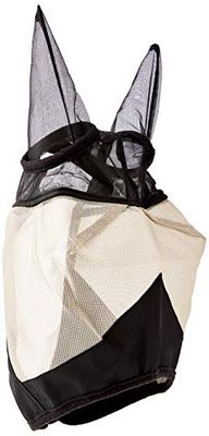 Rhinegold - Maschera Mosca con Orecchie, Maschera Mosche, Nero/Grigio, Pony