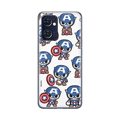 ERT GROUP mobiltelefonfodral för Oppo RENO 7 5G originalt och officiellt licensierat Marvel mönster Captain America 029 optimalt anpassad till formen på mobiltelefonen, fodral tillverkad av TPU-plast