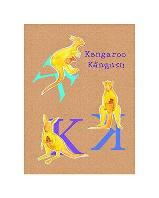 Komar ABC Animal K Tableau Mural avec Cadre en 3 Tailles, coloré, P036K-40x50