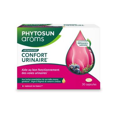 PHYTOSUN AROMS- Capsules confort urinaire aux Huiles Essentielles – 1 x 30 Capsules