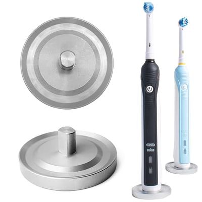Relsy Compatible avec Les Supports de brosses à Dents électriques Oral-B pour Salle de Bain, en Aluminium, Compatible Uniquement avec Les brosses à Dents électriques Oral B (Oral B/Argent)