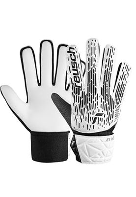 Reusch Attrakt Starter Solid Junior Keepershandschoenen voor kinderen, voor verschillende speelvelden, 7 stuks, wit