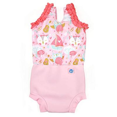 Splash About Happy Nappy Luier Badpak voor babymeisjes, Owl & The Pussycat, 3-8 Maanden