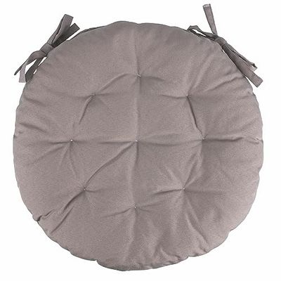 Cuscino sedia outdoor idrorepellente tondo tortora Ø40x7 cm, in cotone e poliestere, Estè