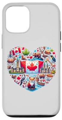 Carcasa para iPhone 13 Vintage Histórico Canadá Símbolos Hoja De Arce Para Canadiense