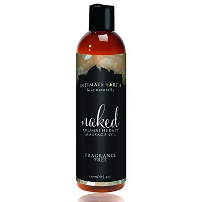 Intimate Earth Sensual Massage Oil, 4 fl.oz (120 mL), Naked by Intimate Earth