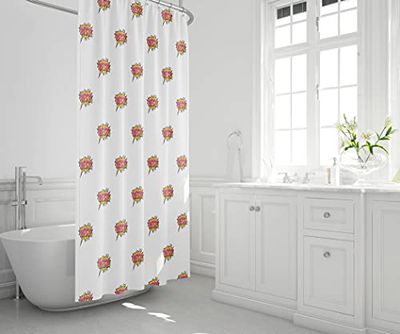 Le Jardin du Lin Digital Gedruckter Duschvorhang, Polyester, Mehrfarbig, 150X200 Cm