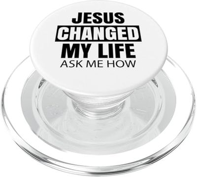 Jesús cambió mi vida Pregúntame qué tan audaz defensor de la fe Biblia PopSockets PopGrip para MagSafe