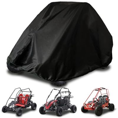 YONQIFON Funda para Go Kart, Cubierta para niños, Impermeable, Grande, Accesorios para Gokart, 170 cm de Largo x 115 cm de Ancho x 120 cm de Alto, Color Negro