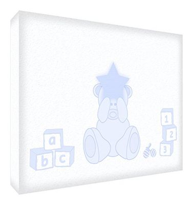 Feel Good Art BEARHEART2436-14ES - Lienzo decorativo grueso sólido afrontado, diseño "Adorable Oso", 91 x 60 x 4 cm, color azul pálido
