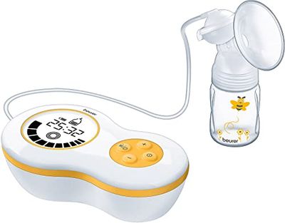 Beurer BY40 - Extractor de leche eléctrico, 10 niveles de estimulación y extracción, 3 accesorios