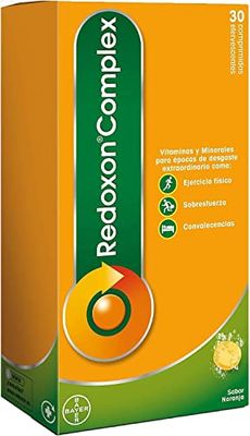 Redoxon Complex - Vitamina C Efervescente - 30 Comprimidos - Sabor Naranja - Suministro para 1 mes - Recupera la Energía - el Sistema Inmune y Defensas - 13 Vitaminas - 9 Minerales - Sin Gluten