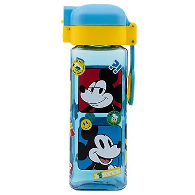 Mickey Mouse herbruikbare drinkfles voor kinderen, lekvrij, met draaggreep, inhoud 550 ml