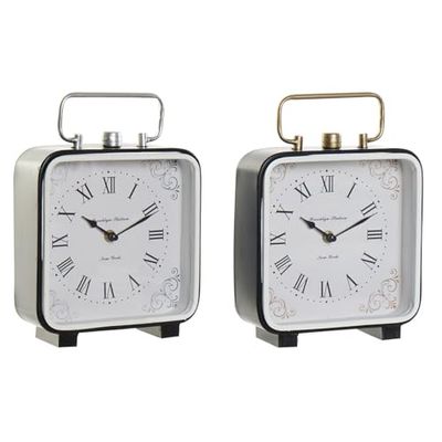 RELOJ SOBREMESA HIERRO CRISTAL 19X7X27 2 SURT