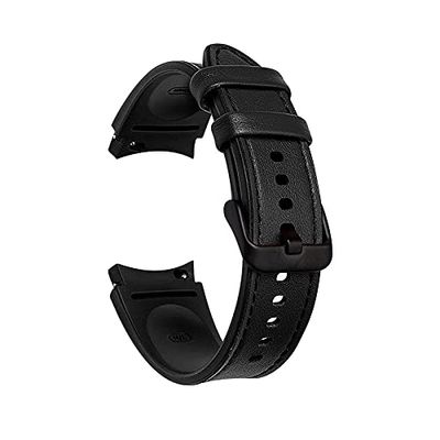 SYSTEM-S Armband flexibel silicone 20 mm voor Samsung Galaxy Watch 4 smartwatch zwart