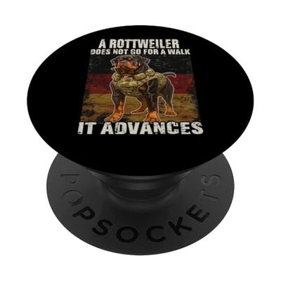 Humorístico Rottweiler Gassi T para amantes y maestros PopSockets PopGrip Adhesivo