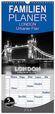 Familienplaner 2024 – Urbaner Flair mit 5 Spalten (Wandkalender, 21 cm x 45 cm) CALVENDO