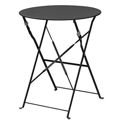 Bolero svart trottoarstil stålbord 710 x 595 mm trädgård restaurang kommersiell