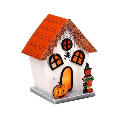 Puckator Casa Decorativa para Halloween con LED - Calabaza y araña - Adornos y Decoraciones para el hogar