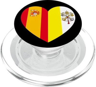 Heart of Faith: Spain and Vatican United PopSockets PopGrip for MagSafe