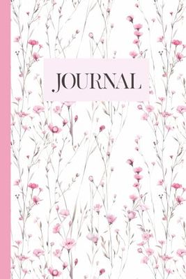 Vintage Meadow Flowers Journal: Pretty Floral Pattern Blank Lined Notebook