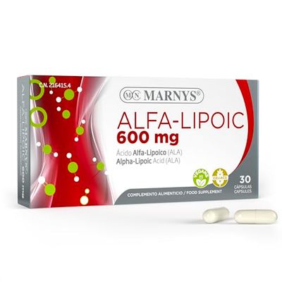Alfa Lipoic 600mg - Antioxidante a nivel Cardiovascular y Neurológico - Ácido Alfa Lipoico - Apto para veganos y celíacos - 30 cápsulas vegetales para un mes