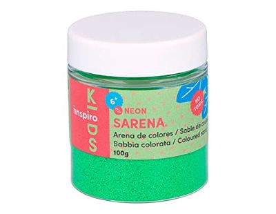 INNSPIRO Sable de couleur neon vert 100 gr, pour décoration et artisanat