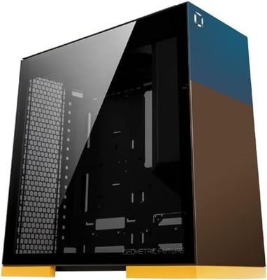 Geometric Future M8 Celluloid Mid Tower PC-behuizing, verticaal luchtkanaalontwerp, ondersteuning voor EATX/ATX MB, USB 3.1 type C, 420/360 radiator, verticale GPU-houder, GEO-M8-CEL
