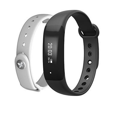 Prixton at600 Pulseira de atividade de 0,5" com Bluetooth, preto e branco