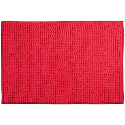 Bath Mat Chenille 40 x 60 cm Red