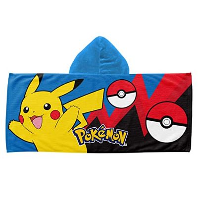 Northwest Pokemon Bounce and Bolt Hooded Youth Beach Towel, 21" x 51"