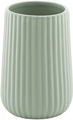 Gedy Marika Brush Holder, Ceramic, Green, 8 x 8 x 11.6