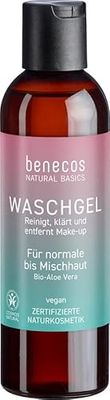 benecos Natural Basics Gel nettoyant bio à l'aloe vera 200 ml Végétalien testé dermatologiquement