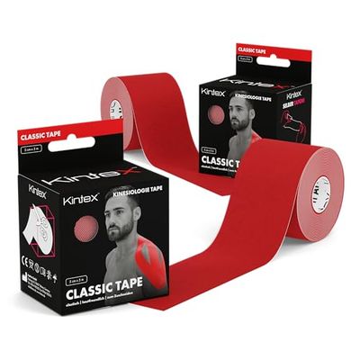 Kintex Rood 2 rollen Kinesiologie Classic 5cm x5m, Physio, therapietape, x 5m