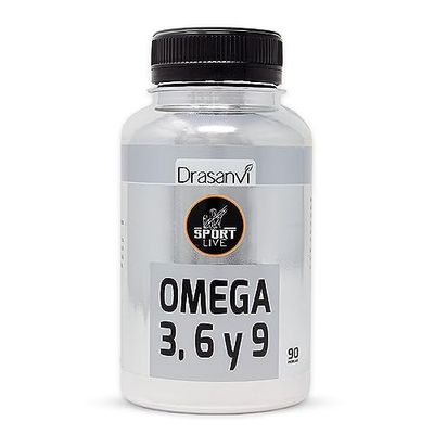 SPORT LIVE OMEGA 3, 6 y 9 by DRASANVI - Contribuyen a mantener niveles normales de colesterol sanguíneo - SIN GLUTEN - 90 perlas