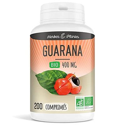Herbes Et Plantes Guarana Bio 200 Comprimés 400 mg