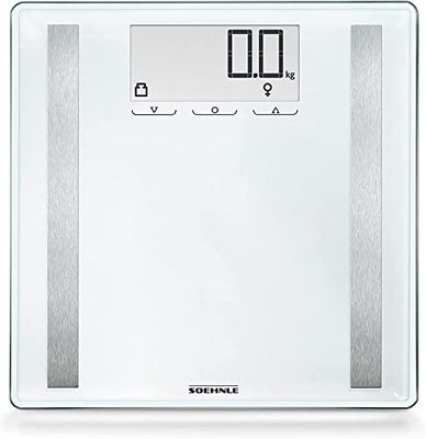Soehnle Báscula digital Shape Sense Control 200, balanza digital de análisis corporal, peso de baño para calcular la demanda calórica, hasta 180 kg, blanco