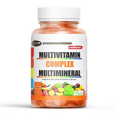 Hyper Multivitamin & Mineral Vitamine Minerali Integratore Multivitaminico e Multiminerale 60 Compresse Con Vitamina A C D B E Zinco e Selenio