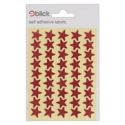 Blick Etiquetas adhesivas rojas metálicas, estrellas, 14 mm, 135 etiquetas, para el hogar, oficina, familia, escuela, calendario de vacaciones, planificador, tabla de recompensas, codificación de