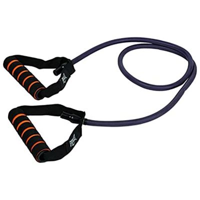 Ab. Extra Hard Resistance Toning Tube of Size Length 1200mm, Wall Thickness 7mm, Diameter 11mm with Foam Handle | Purple | Material : Natural Rubber | Resistance Band for Men & Women